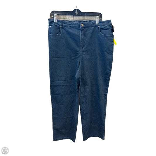Jeans Straight By Appleseeds In Blue Denim, Size: 16