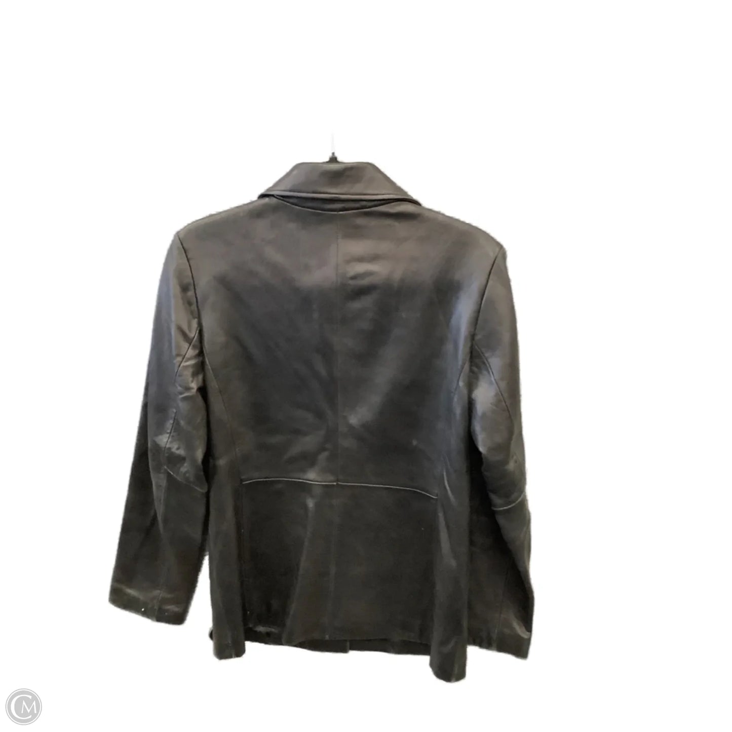 Jacket Leather By Clothes Mentor In Black, Size: S