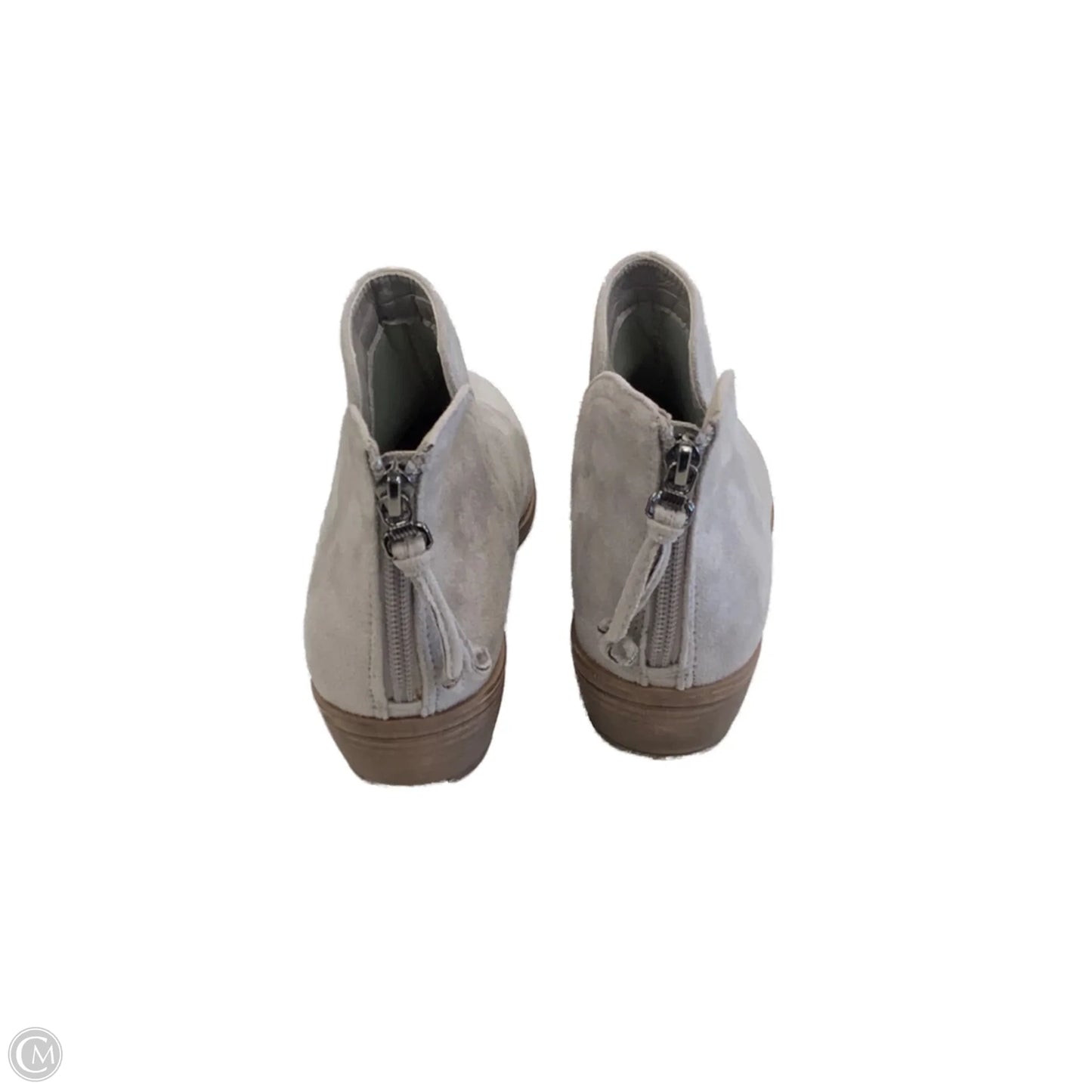 Boots Ankle Flats By Clothes Mentor In Grey, Size: 10