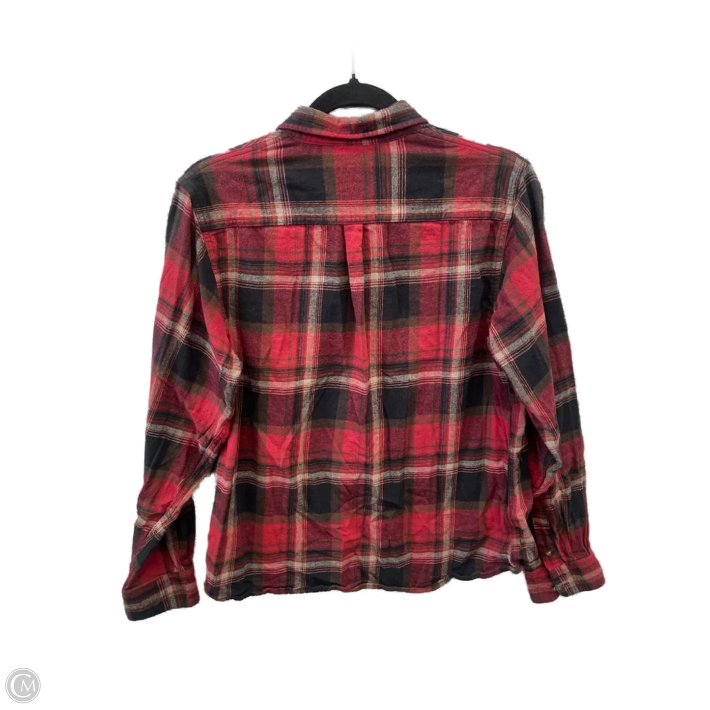 Top Long Sleeve By Clothes Mentor In Plaid Pattern, Size: M