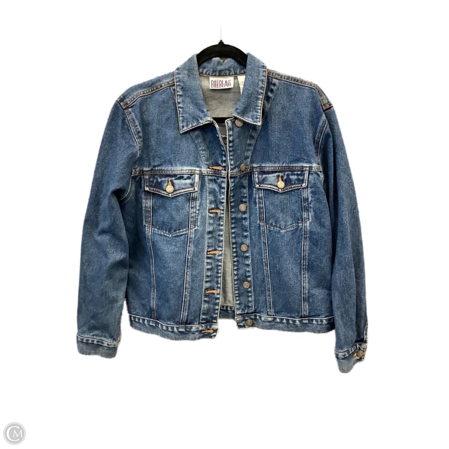 Jacket Denim By Bill Blass In Blue Denim, Size: M