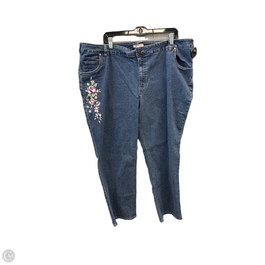 Jeans Straight By Woman Within In Blue Denim, Size: 24