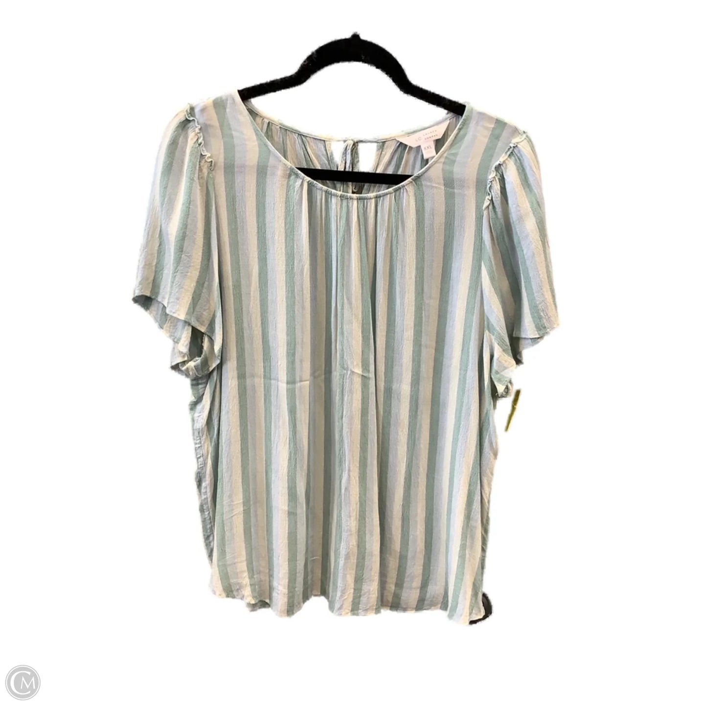 Top Short Sleeve By Lc Lauren Conrad In Striped Pattern, Size: Xxl