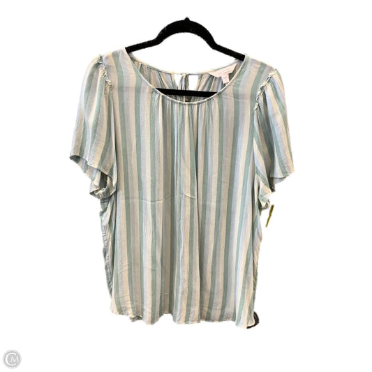 Top Short Sleeve By Lc Lauren Conrad In Striped Pattern, Size: Xxl