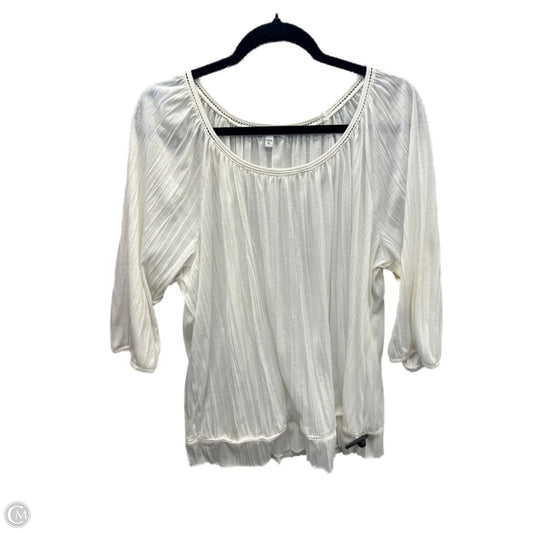 Top Long Sleeve By Sonoma In White, Size: Xl