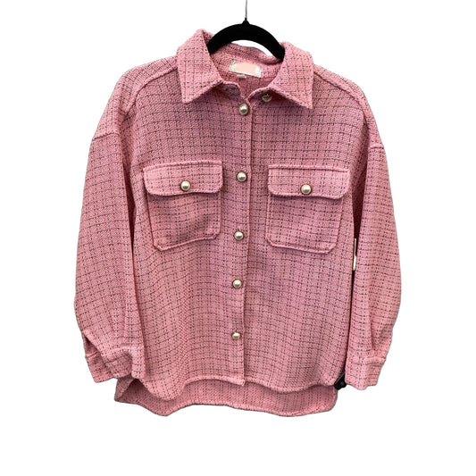 Blazer By Clothes Mentor In Pink, Size: M