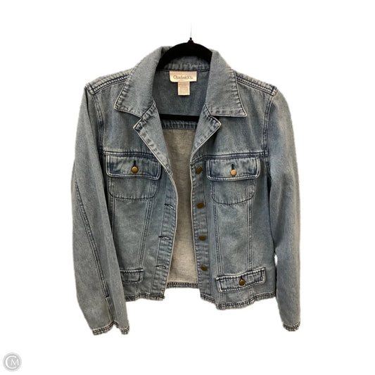 Jacket Denim By Chadwicks In Blue Denim, Size: L