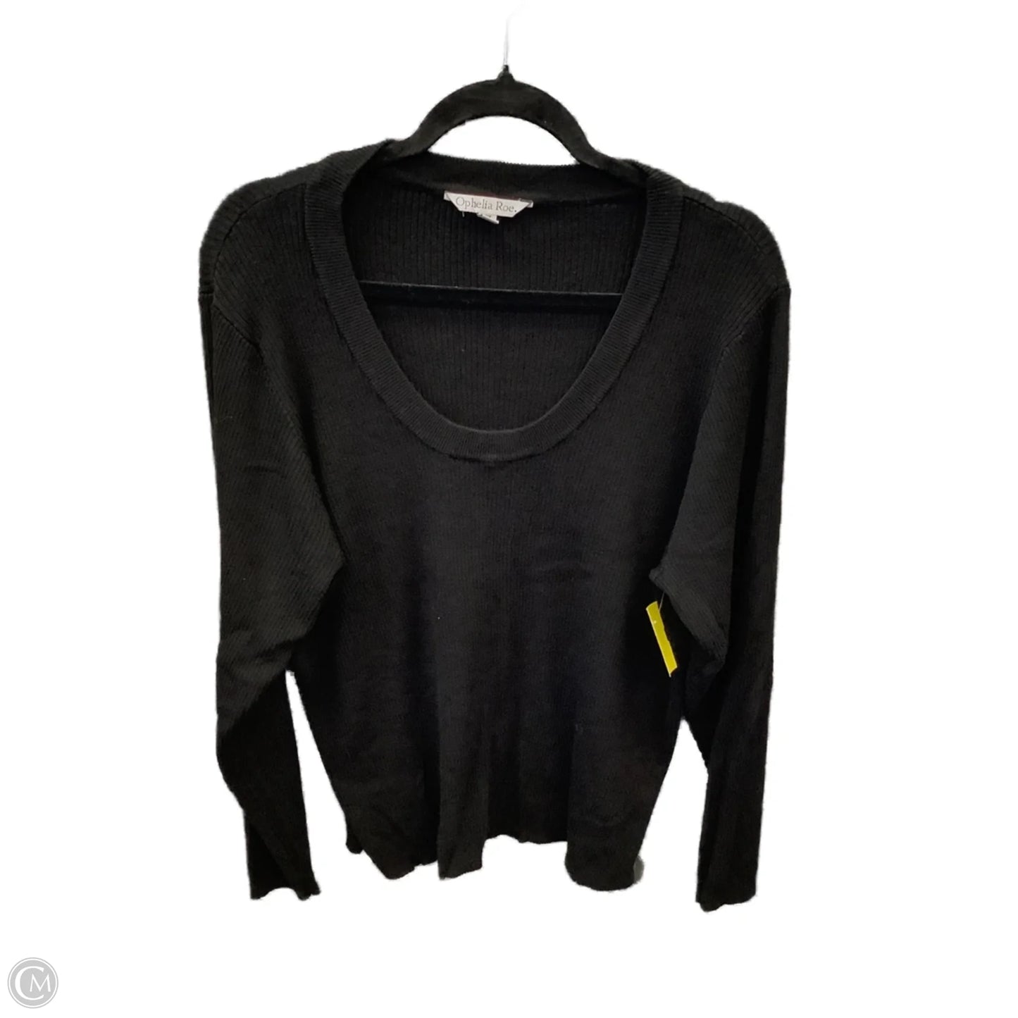 Top Long Sleeve By Ophelia Roe In Black, Size: 3x