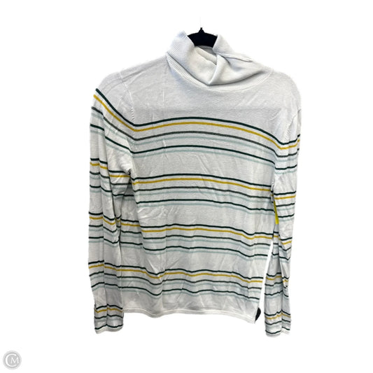 Top Long Sleeve By Ann Taylor In Striped Pattern, Size: M