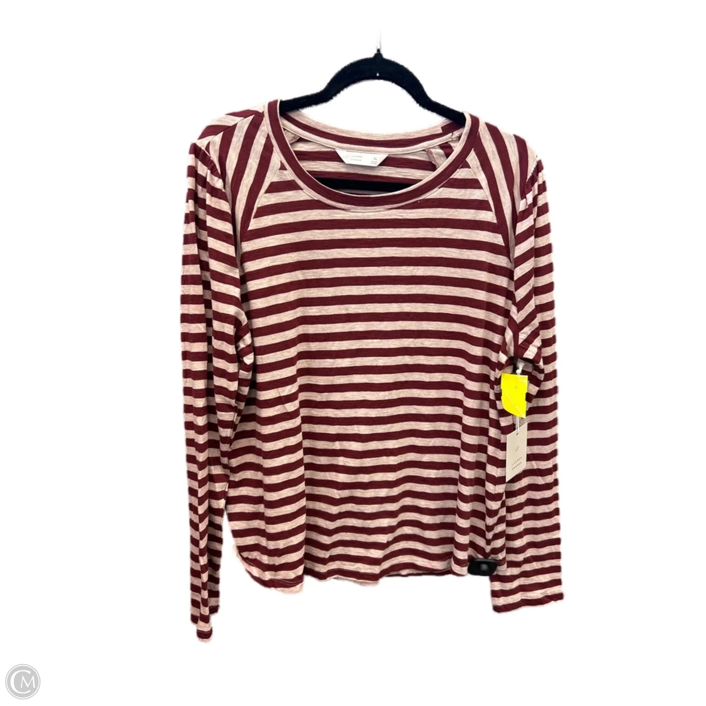 Top Long Sleeve By Lc Lauren Conrad In Striped Pattern, Size: Xl