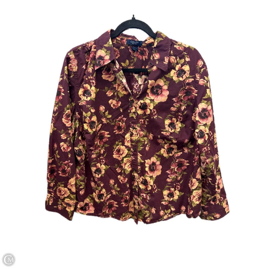 Top Long Sleeve By Chaps In Purple, Size: 1x