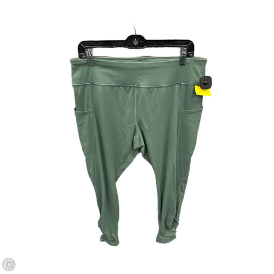 Athletic Leggings By Duluth Trading In Green, Size: L