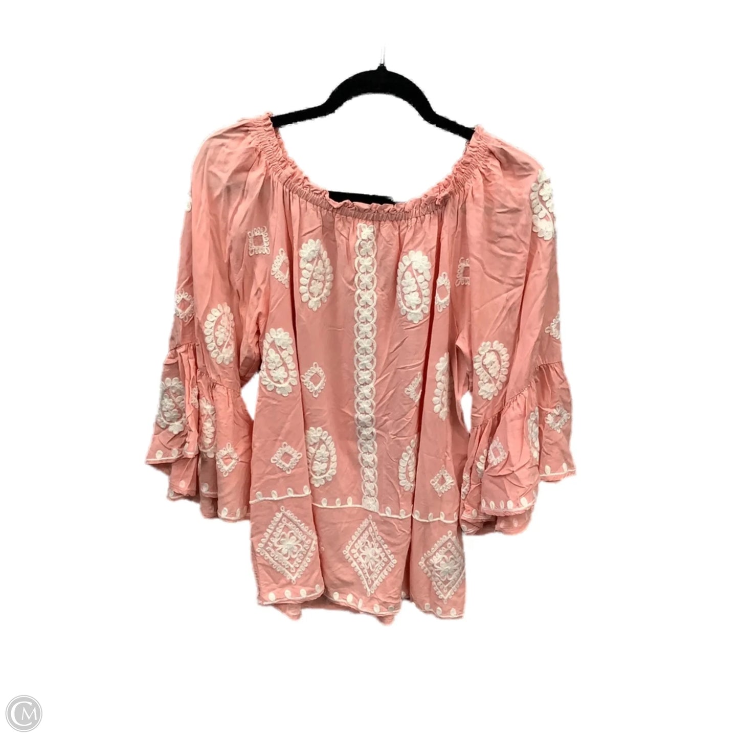 Top Long Sleeve By Cato In Pink, Size: Xl