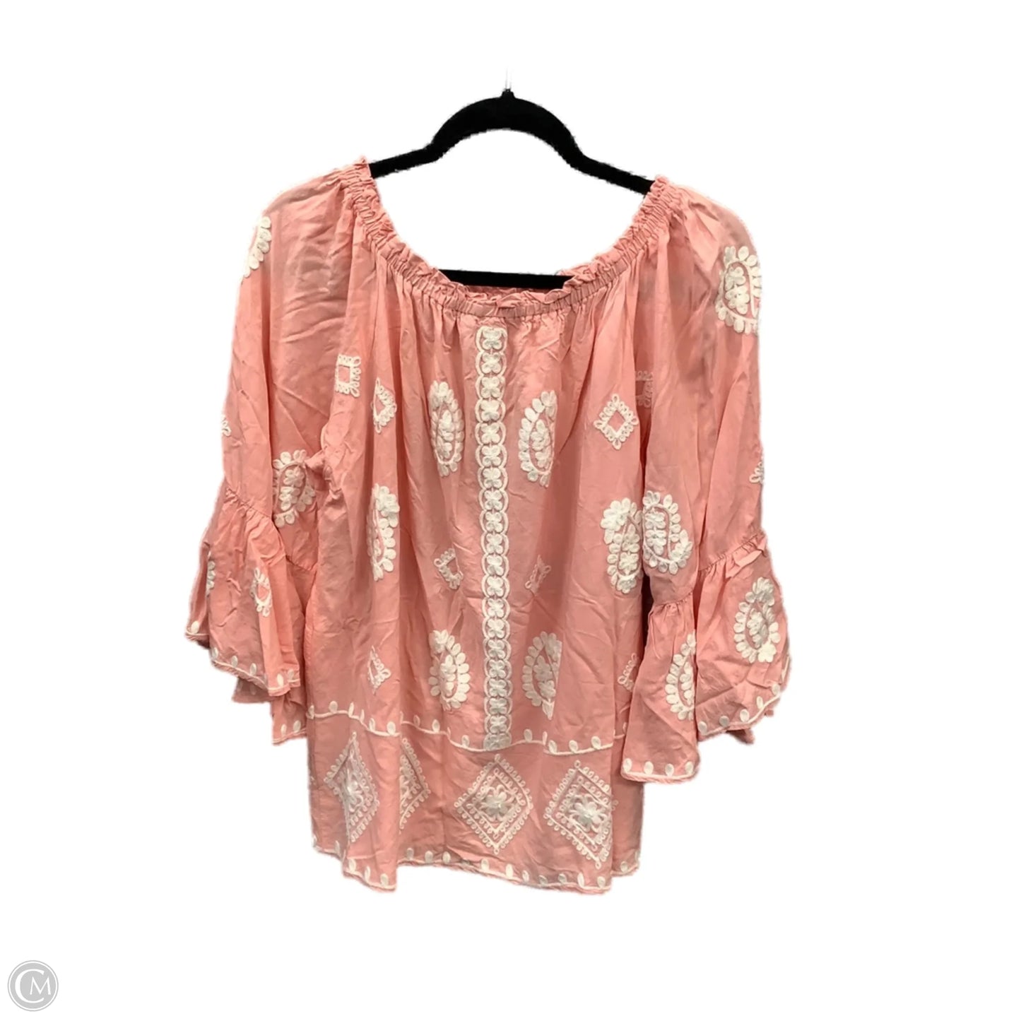 Top Long Sleeve By Cato In Pink, Size: Xl
