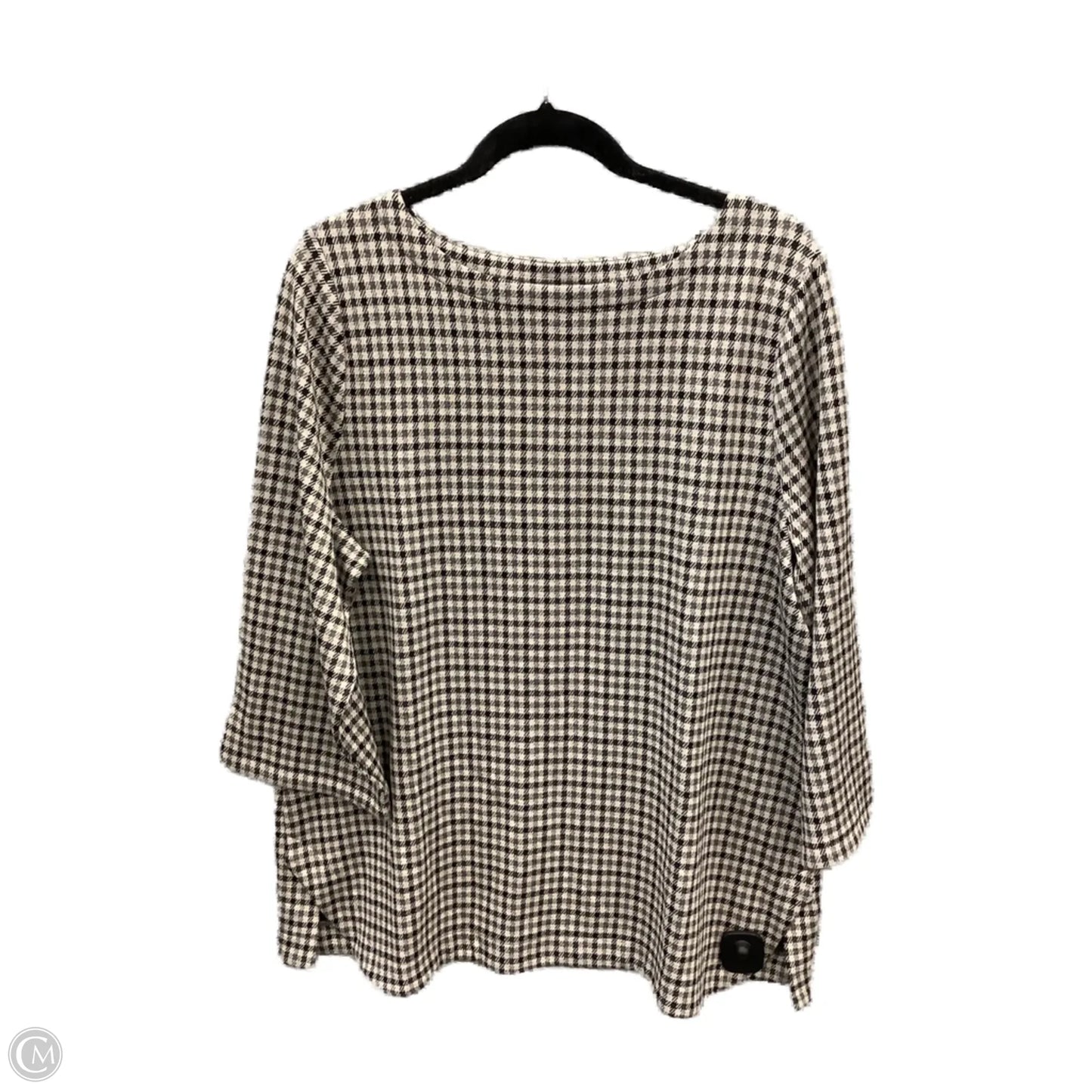 Top Long Sleeve By J. Jill In Black & Grey, Size: L