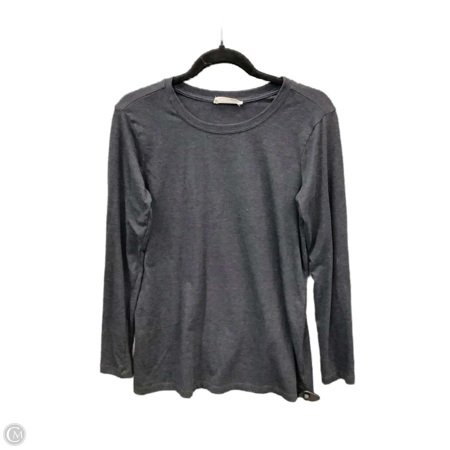 Top Long Sleeve Basic By Zenana In Grey, Size: L