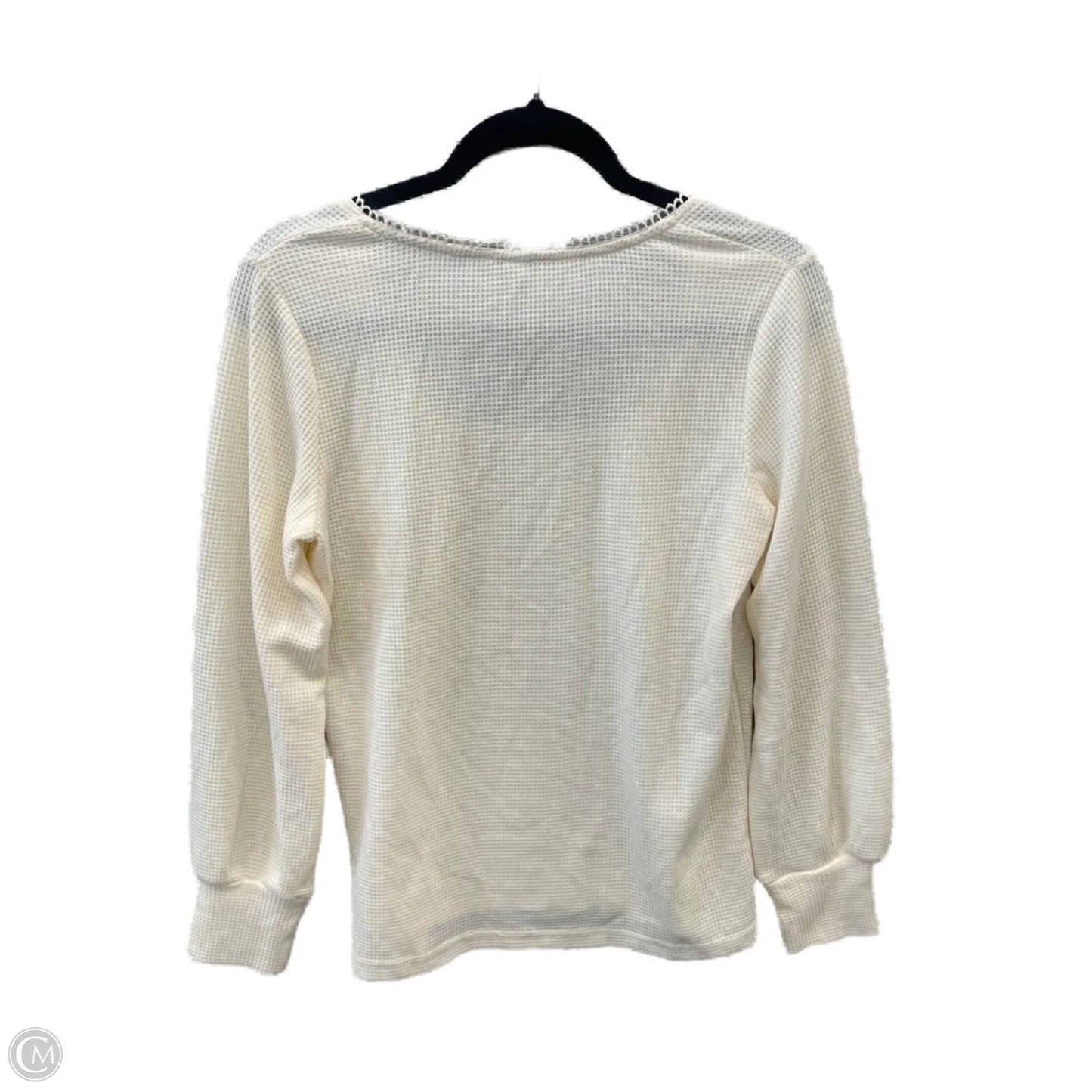Top Long Sleeve By Exclusive In Cream, Size: S