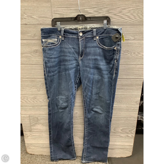 Jeans Straight By Ariat In Blue Denim, Size: 16