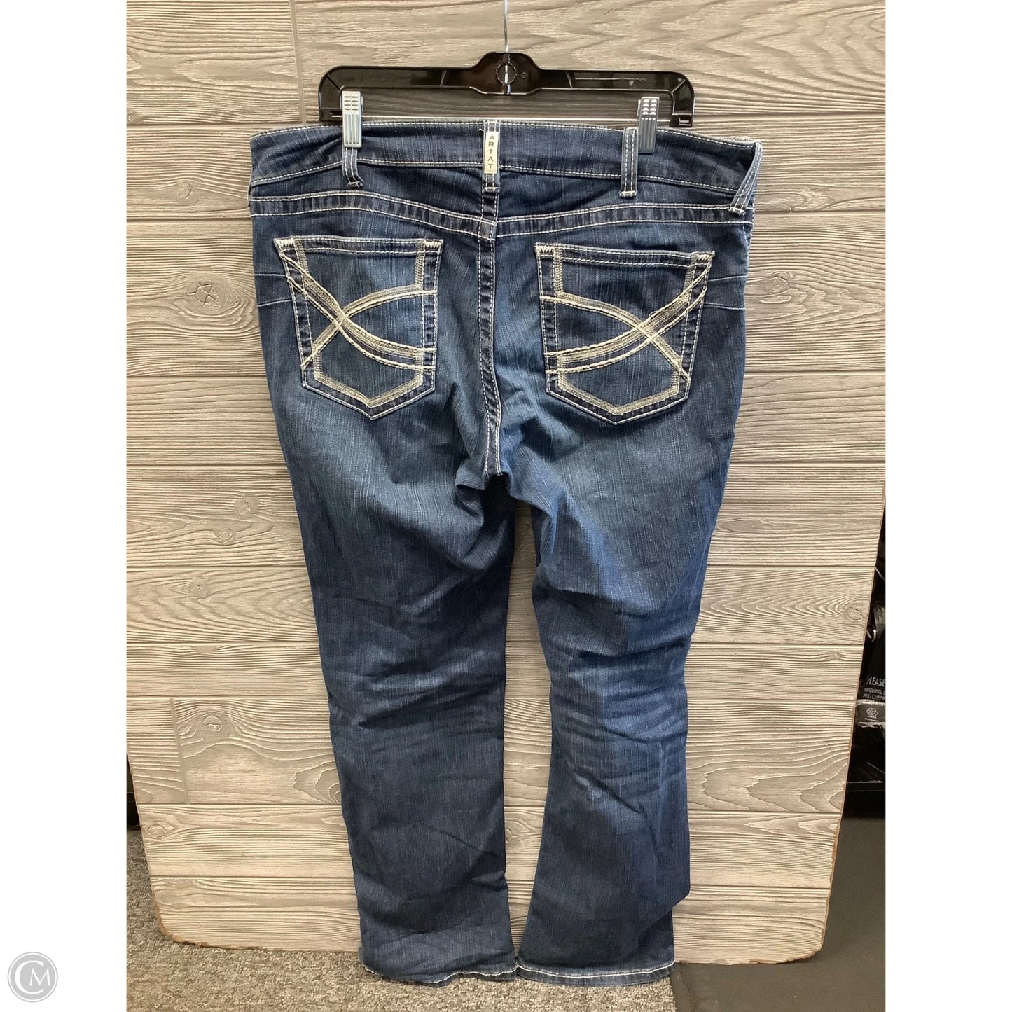 Jeans Straight By Ariat In Blue Denim, Size: 16