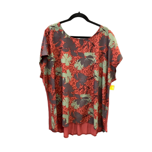 Top Short Sleeve By Evri In Red, Size: 2x