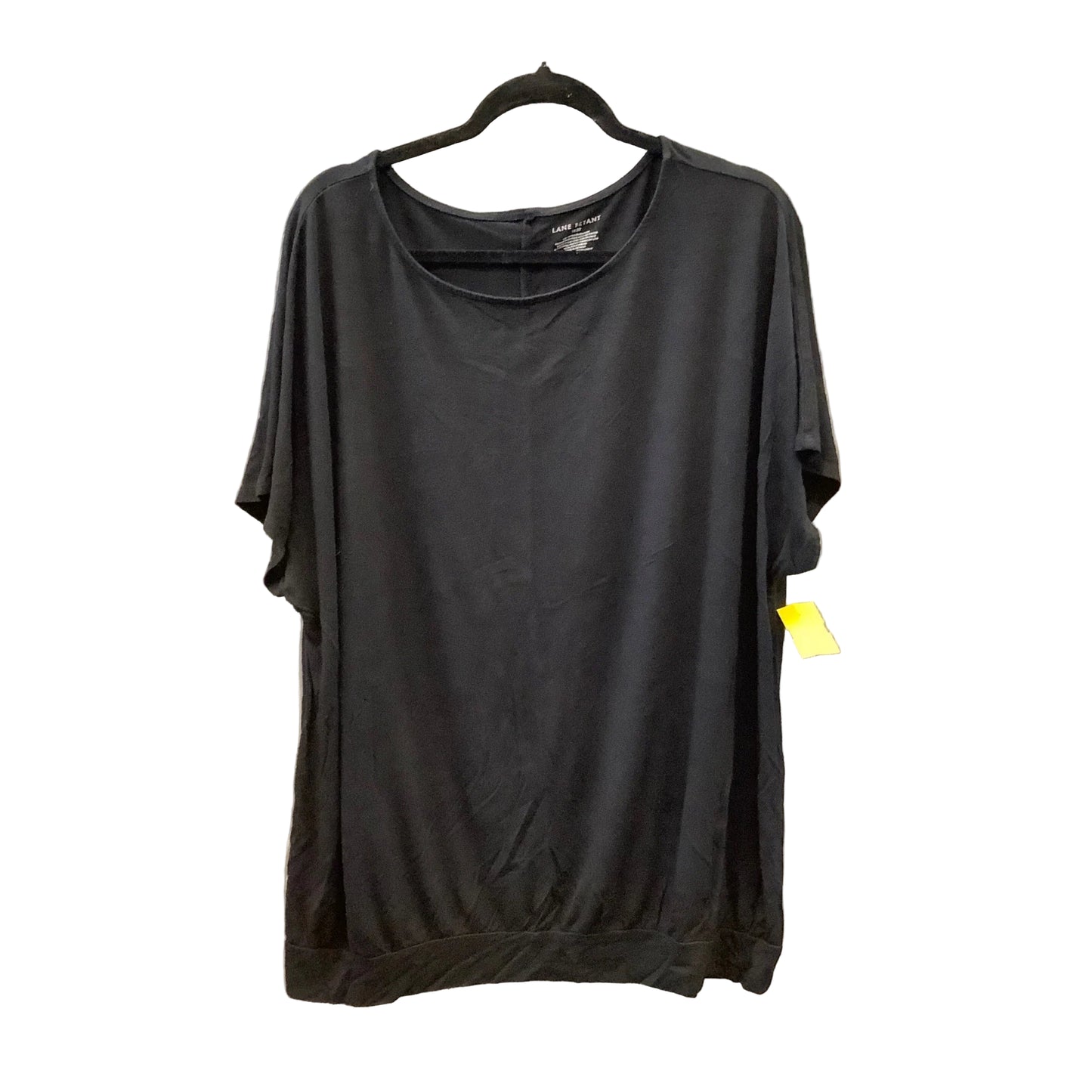 Top Short Sleeve By Lane Bryant In Black, Size: 1x