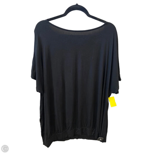 Top Short Sleeve By Lane Bryant In Black, Size: 1x