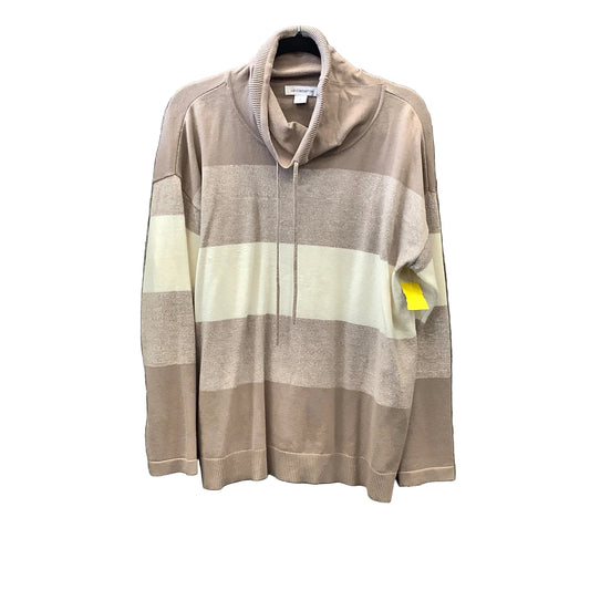 Top Long Sleeve By Liz Claiborne In Tan, Size: M