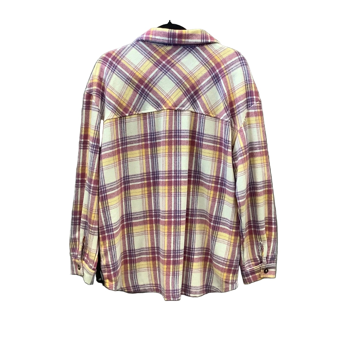 Jacket Shirt By Ninexis In Plaid Pattern, Size: M