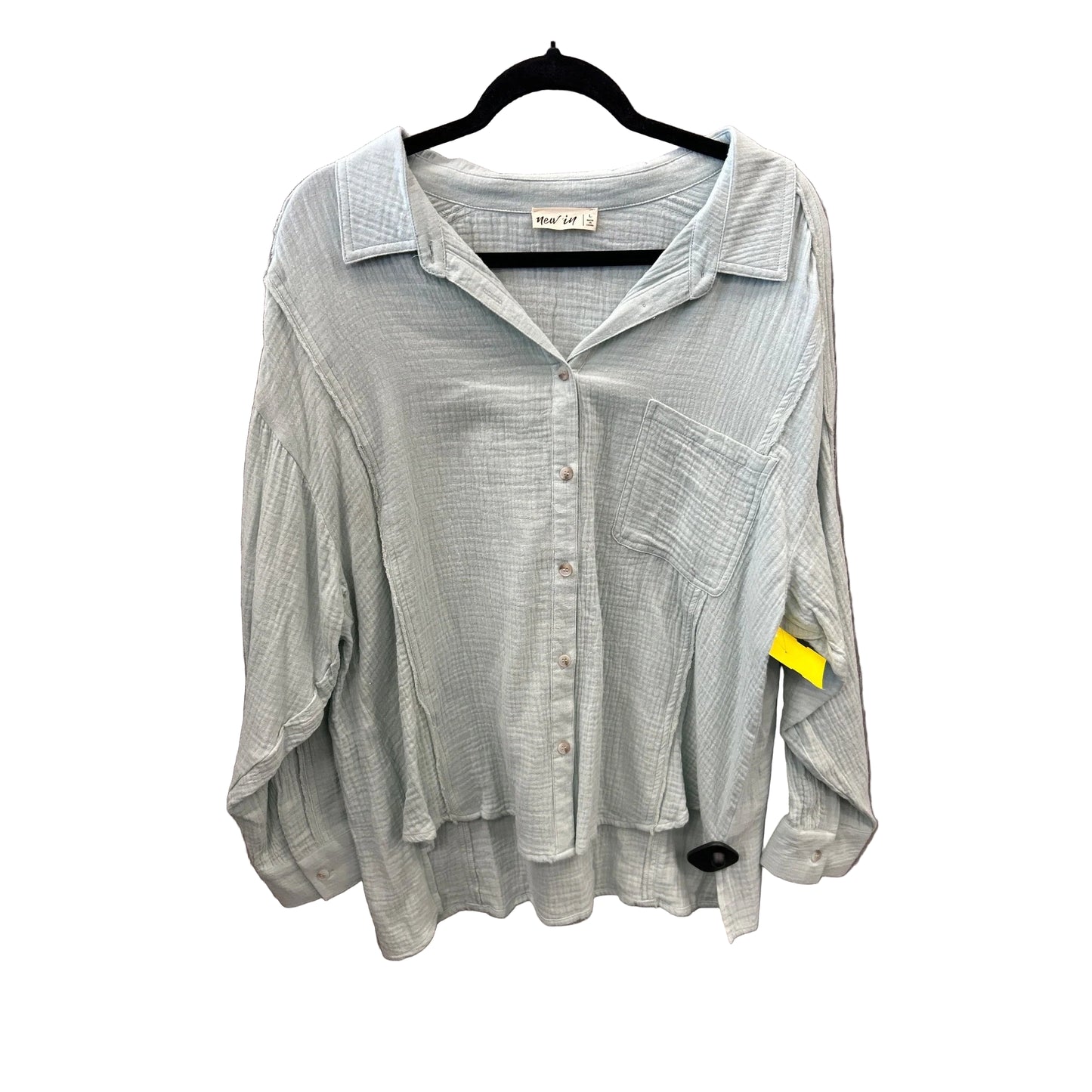 Top Long Sleeve By New In In Green, Size: L
