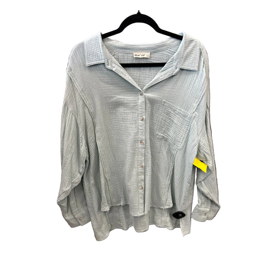 Top Long Sleeve By New In In Green, Size: L
