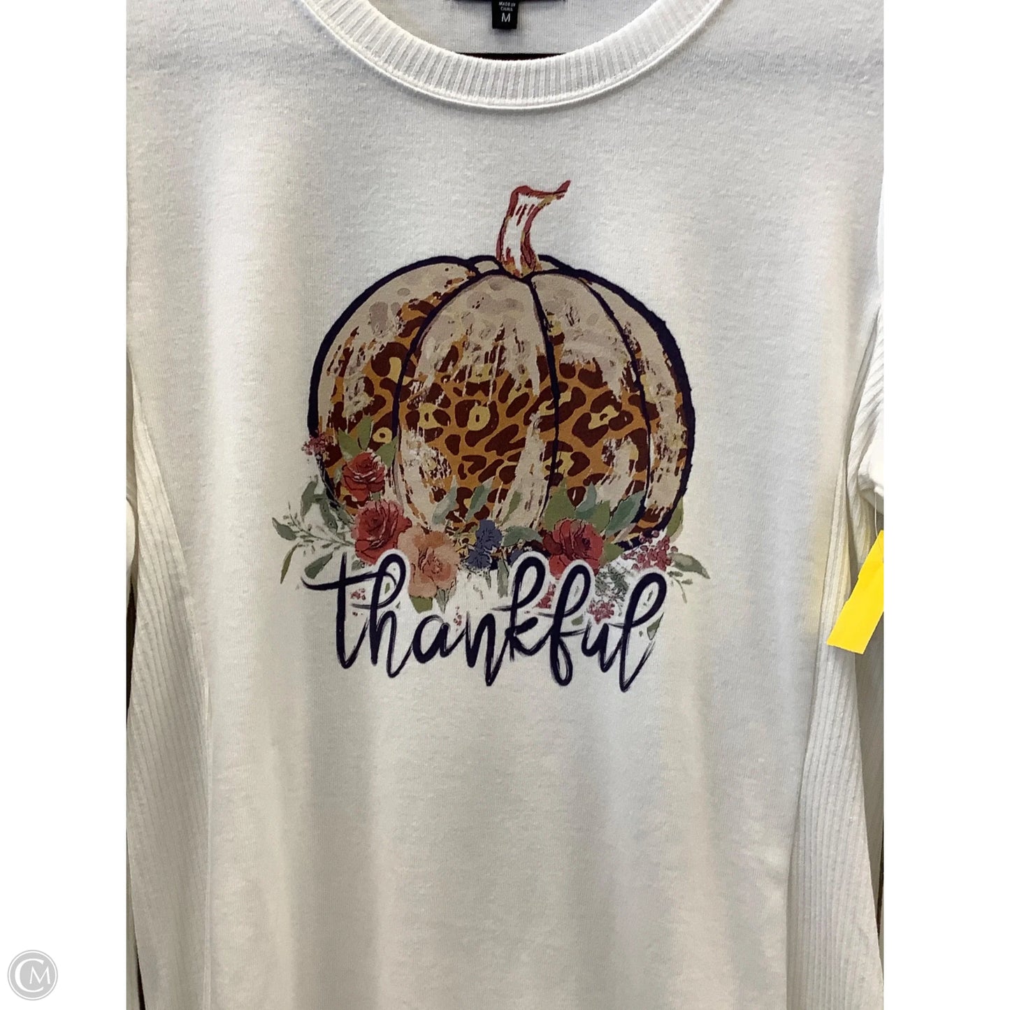 Top Long Sleeve By Modrn Canvas In White, Size: M