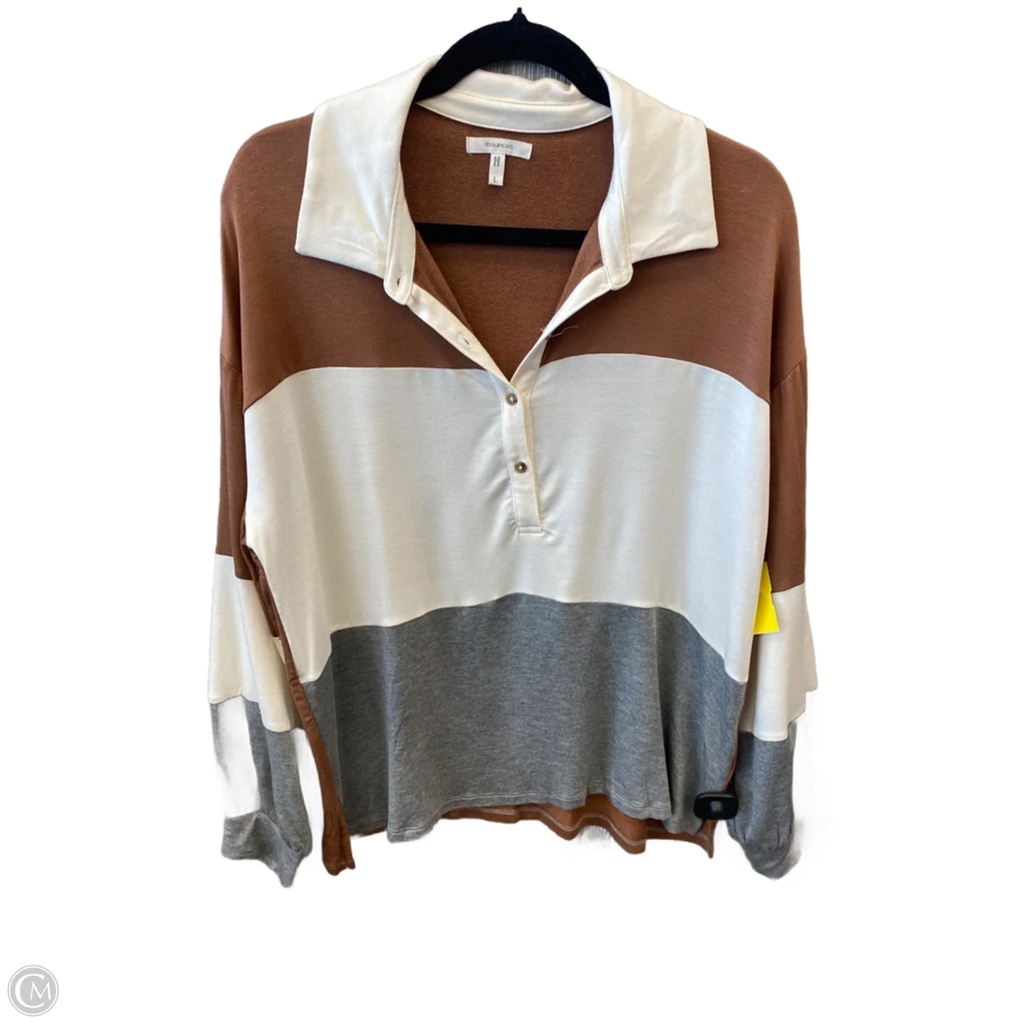 Top Long Sleeve By Maurices In Multi-colored, Size: L