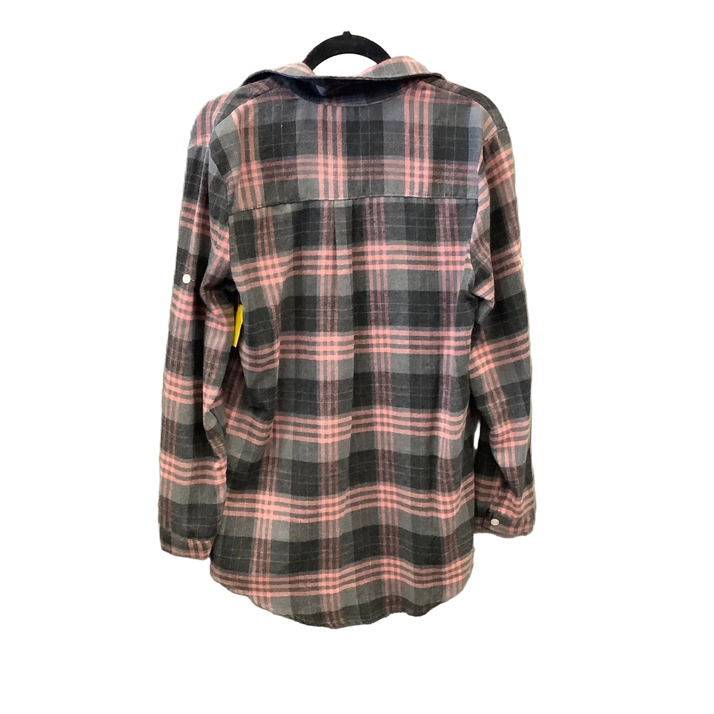 Top Long Sleeve By Adora In Plaid Pattern, Size: M