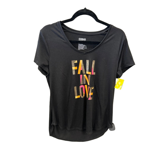 Top Short Sleeve By Clothes Mentor In Black, Size: M