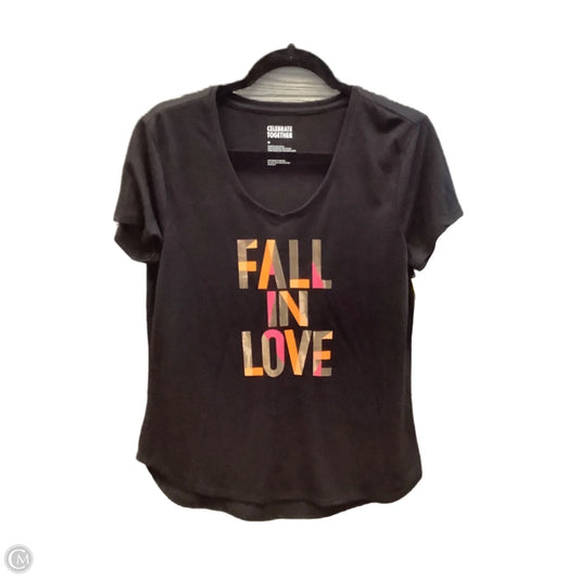 Top Short Sleeve By Clothes Mentor In Black, Size: M