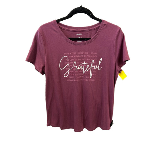 Top Short Sleeve By Sonoma In Purple, Size: M