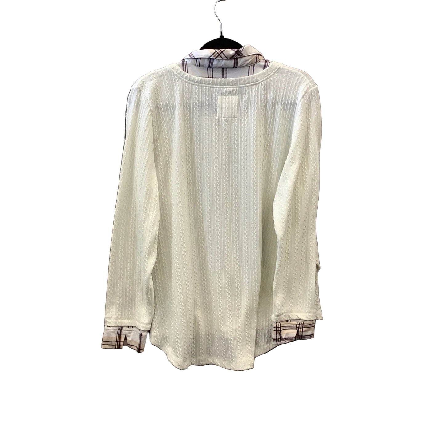 Top Long Sleeve By New York Laundry In Cream, Size: Xl
