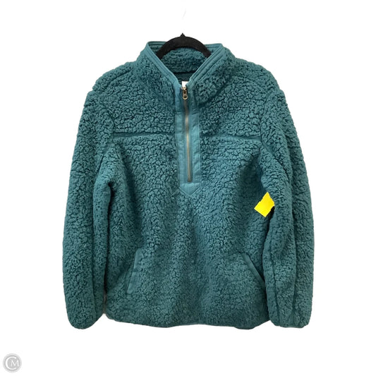 Jacket Faux Fur & Sherpa By Time And Tru In Green, Size: L