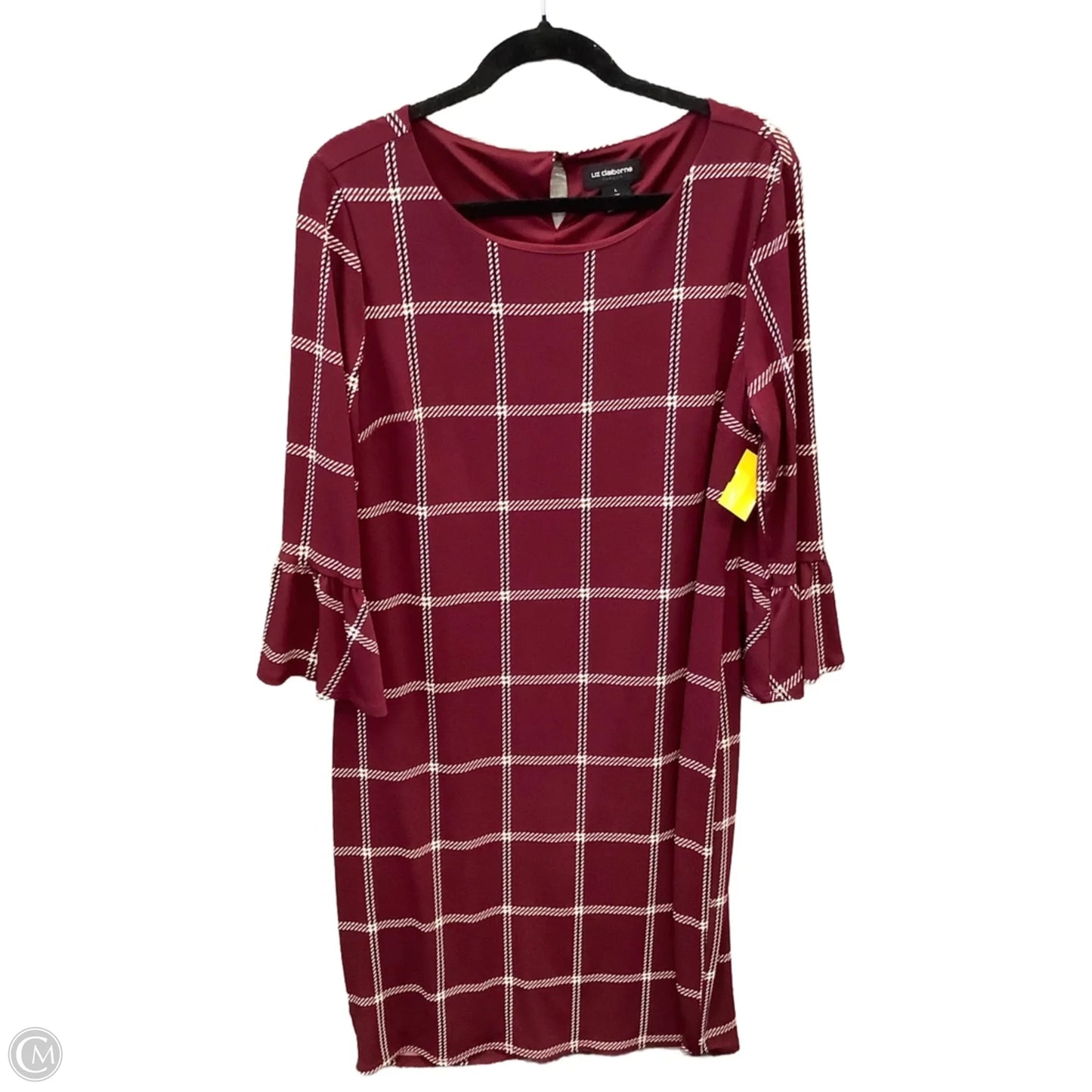 Dress Work By Liz Claiborne In Maroon, Size: L