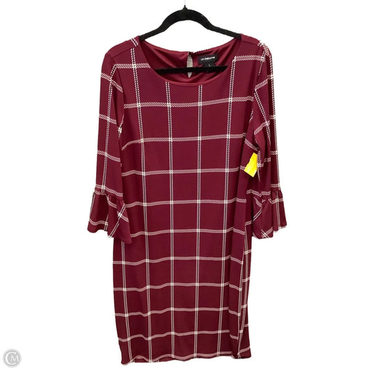 Dress Work By Liz Claiborne In Maroon, Size: L