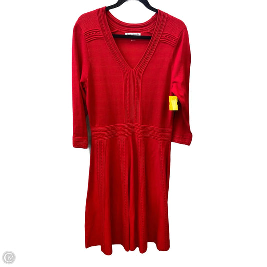 Dress Casual Midi By Dannyandnicole In Red, Size: L