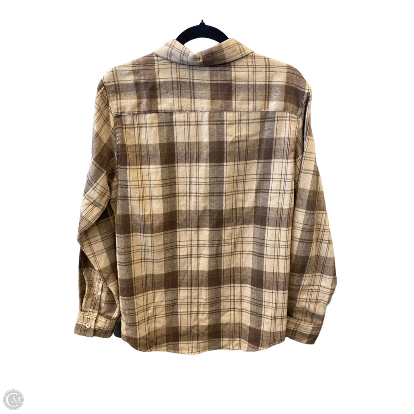 Top Long Sleeve By Clothes Mentor In Plaid Pattern, Size: S