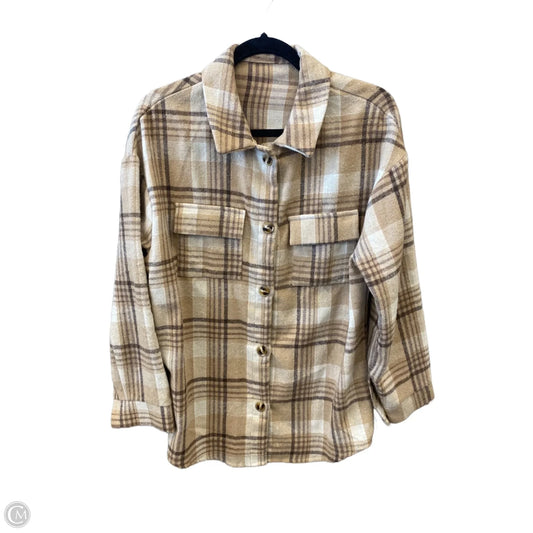 Top Long Sleeve By Clothes Mentor In Plaid Pattern, Size: M