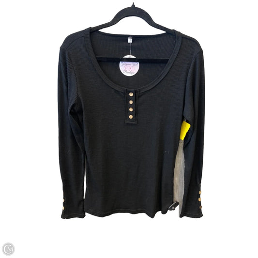 Top Long Sleeve By Clothes Mentor In Black, Size: L