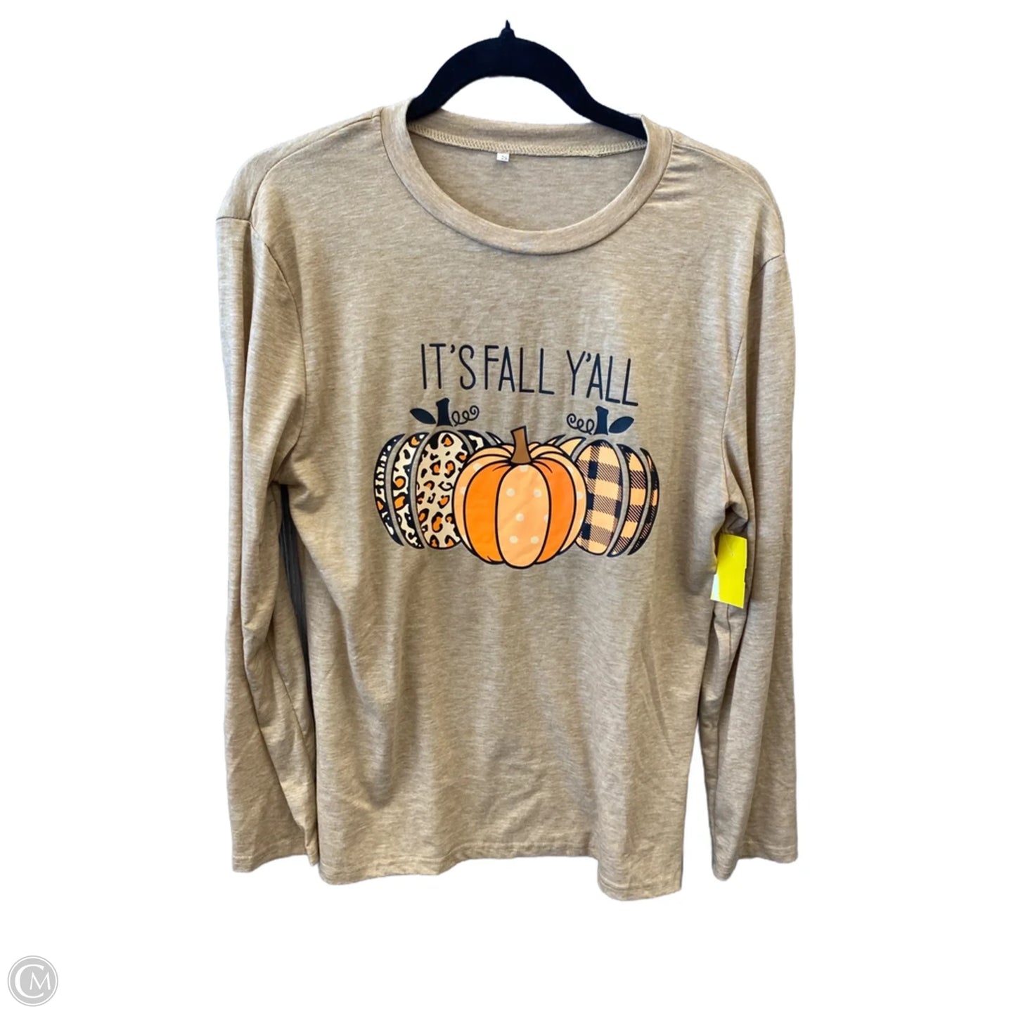 Top Long Sleeve By Clothes Mentor In Tan, Size: S