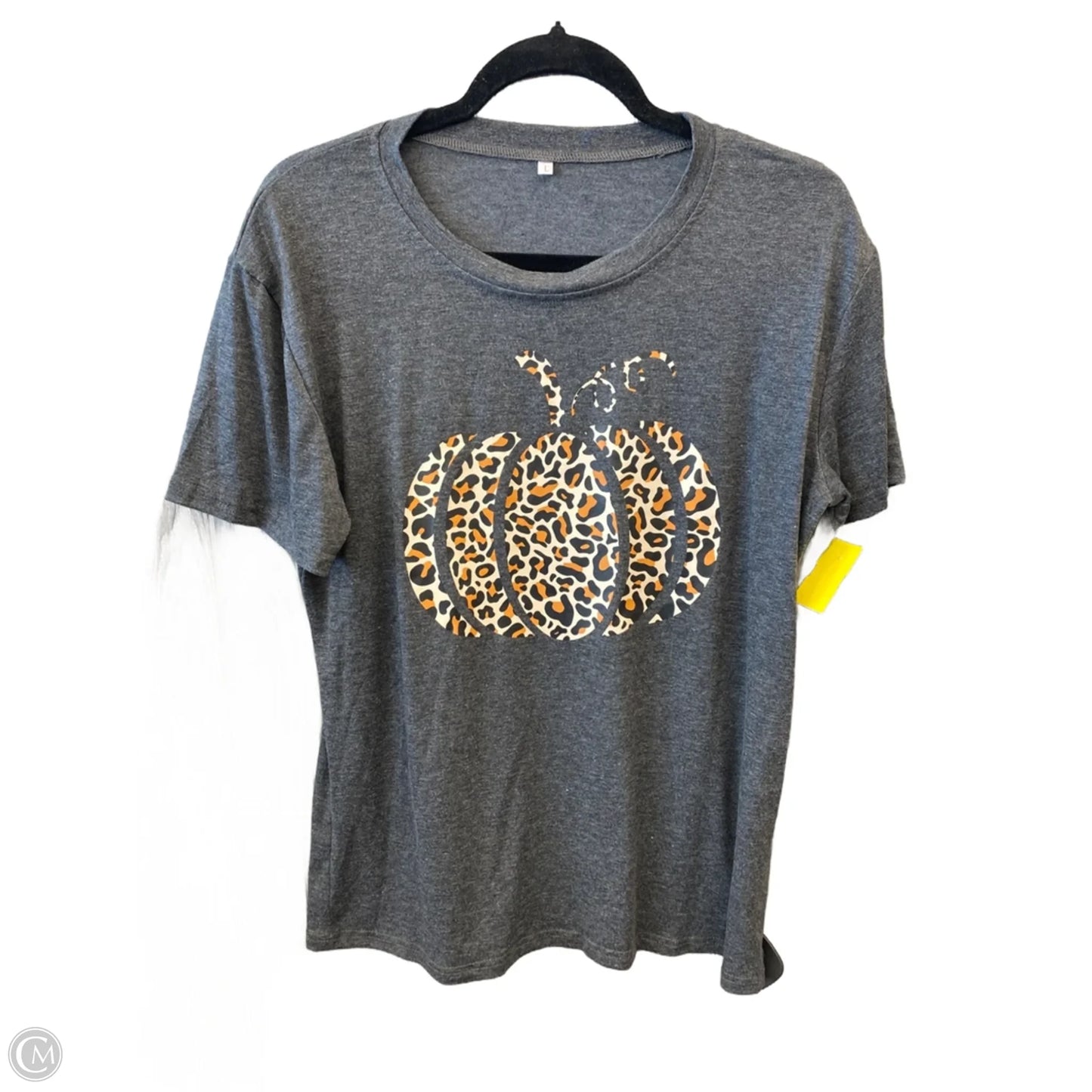Top Short Sleeve By Clothes Mentor In Grey, Size: L