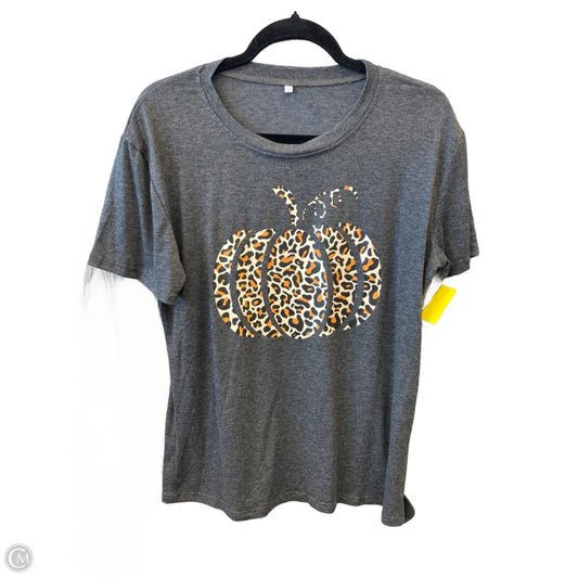 Top Short Sleeve By Clothes Mentor In Grey, Size: L