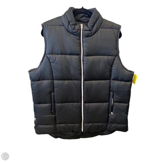 Vest Puffer & Quilted By Zenana In Black, Size: 3x