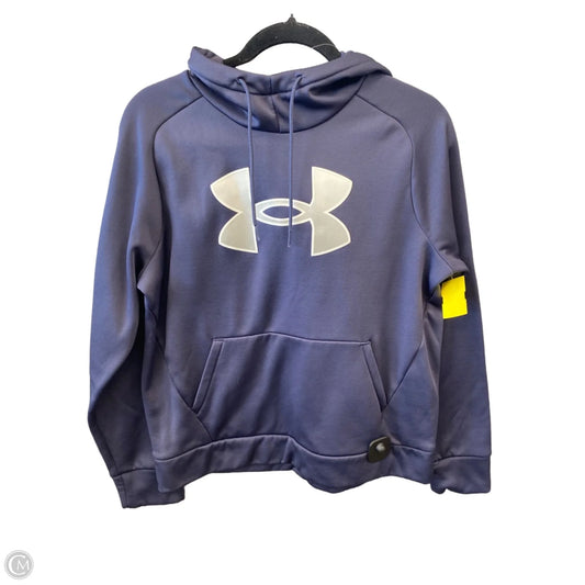Athletic Sweatshirt Hoodie By Under Armour In Blue, Size: M