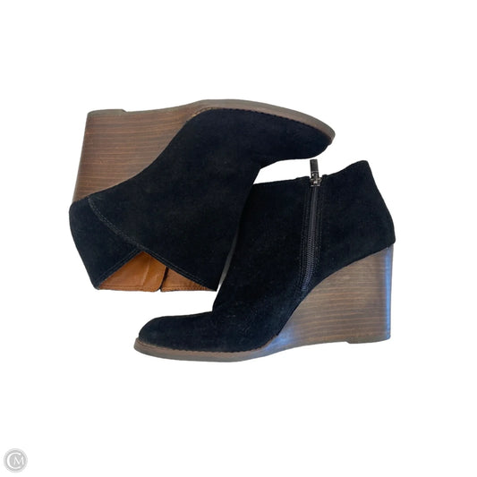 Boots Ankle Heels By Lucky Brand In Black & Brown, Size: 7